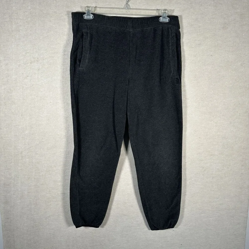 The North Face Fleece Joggers Dark Grey Cuffed Sweatpants Pockets Men’s Large